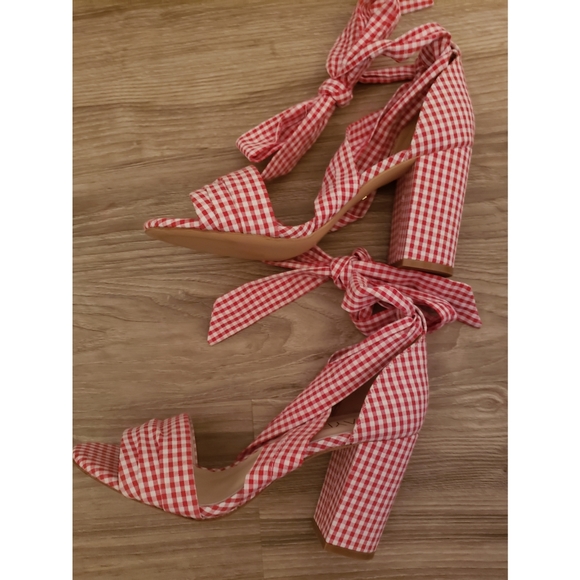 RAYE Shoes - Raye Gingham Wrap Sandals